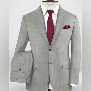 Gray single breasted Suit Jacket